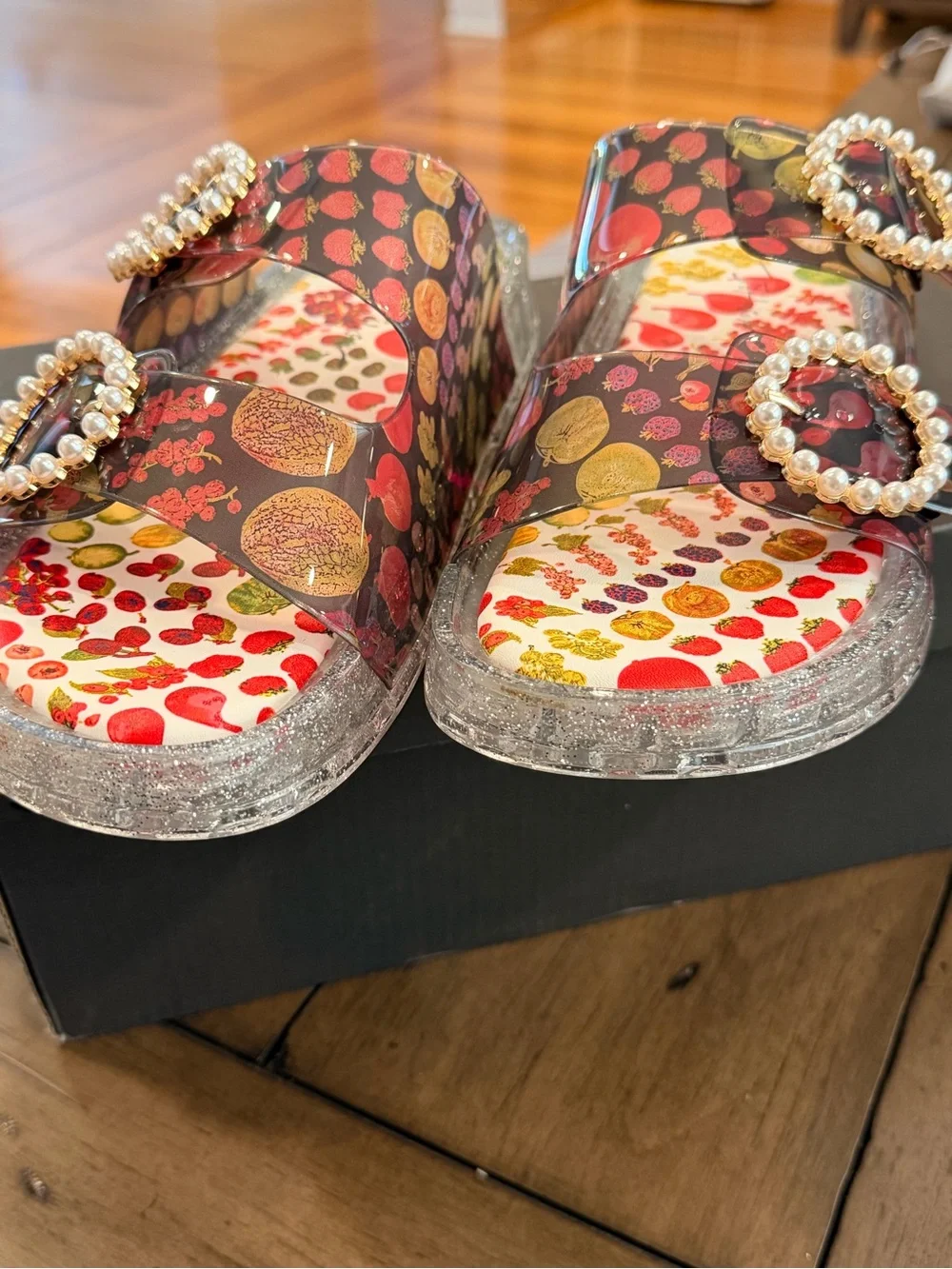 Betsey Johnson Colorful Platform Jelly Sandal Fruity Landin #083